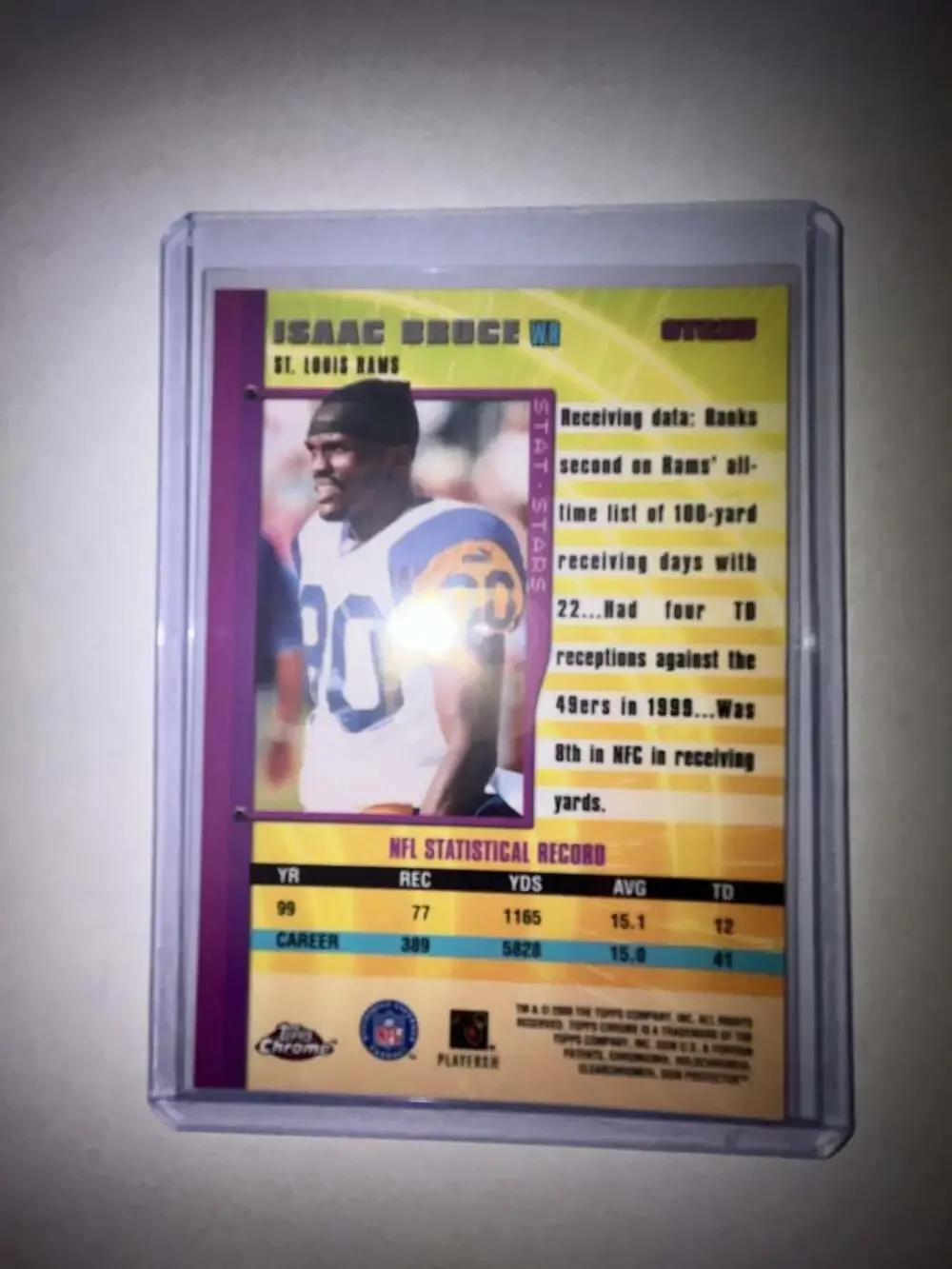 2000 Topps Chrome Own The Game Stat Stars Isaac Bruce #OTG25